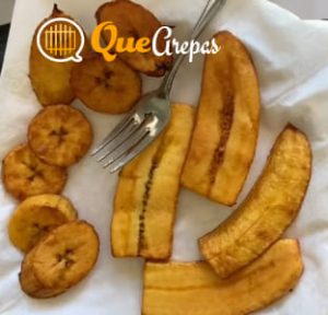 Plantain slices ready - quearepas.com