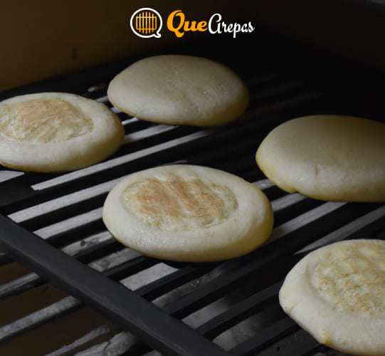 Oven Baked Arepas on a grill - quearepas.com