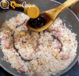 Rice with chicken and ham - quearepas.com