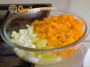 Chopped ingredients - quearepas.com