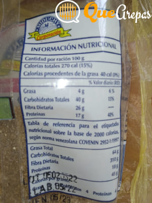 Informacion nutricional sobre el afrecho - quearepas.com